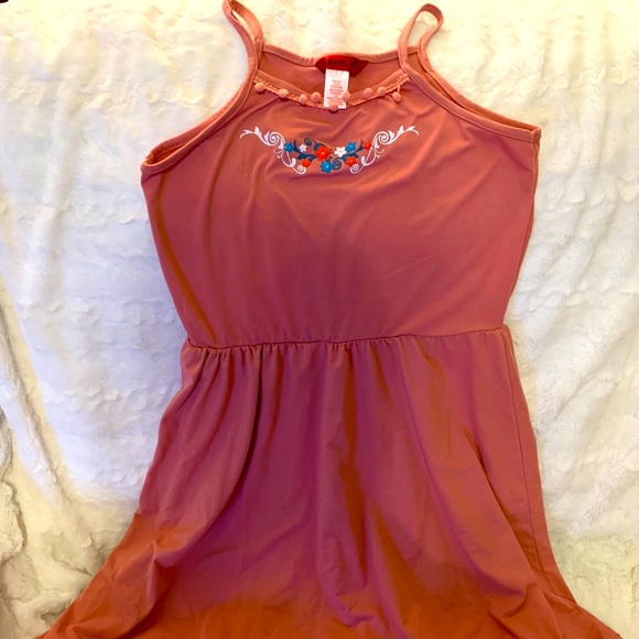 Girls 14-16 coral pink dress - Picture 1 of 3